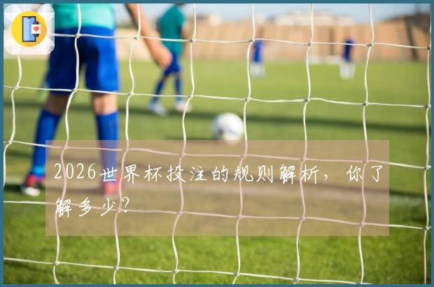 2026世界杯投注的规则解析，你了解多少？