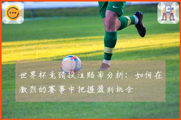 世界杯竞猜投注赔率分析：如何在激烈的赛事中把握盈利机会